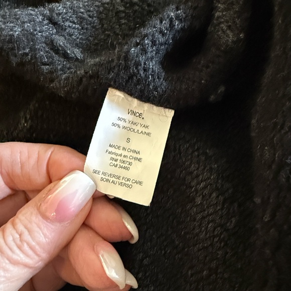 Vince Textured grey blue sweater Coat - Picture 5 of 7